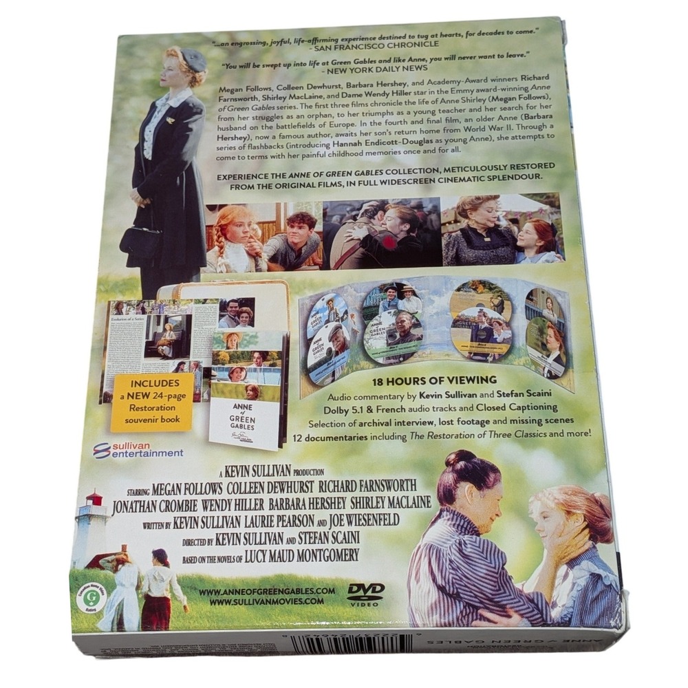 Anne of Green Gables Complete 4‎ Part Film Collection 8-Disc DVD Box Set Book - Picture 3 of 8